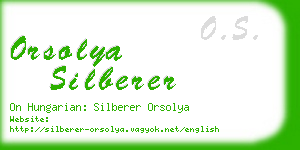 orsolya silberer business card